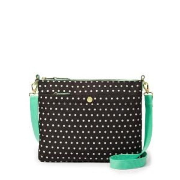 Fossil Handbags - NWT Fossil KeyPer Top Zip  Polka Dot Cross Body
